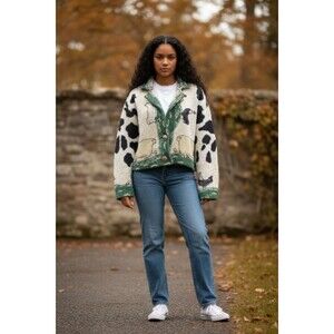 Vintage Painted Pony, Size Medium,100% Cotton, Cottagecore, Read